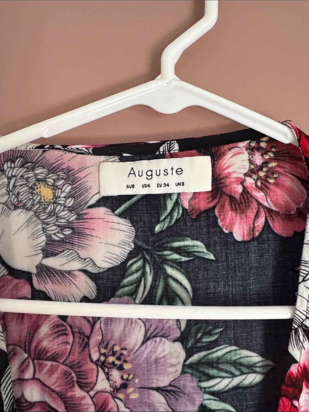 Auguste The Label Floral Blouse in Black and Pink